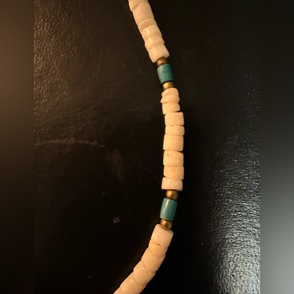 Vintage White Shell & Turquoise Surfers Necklace - Picture 4 of 6